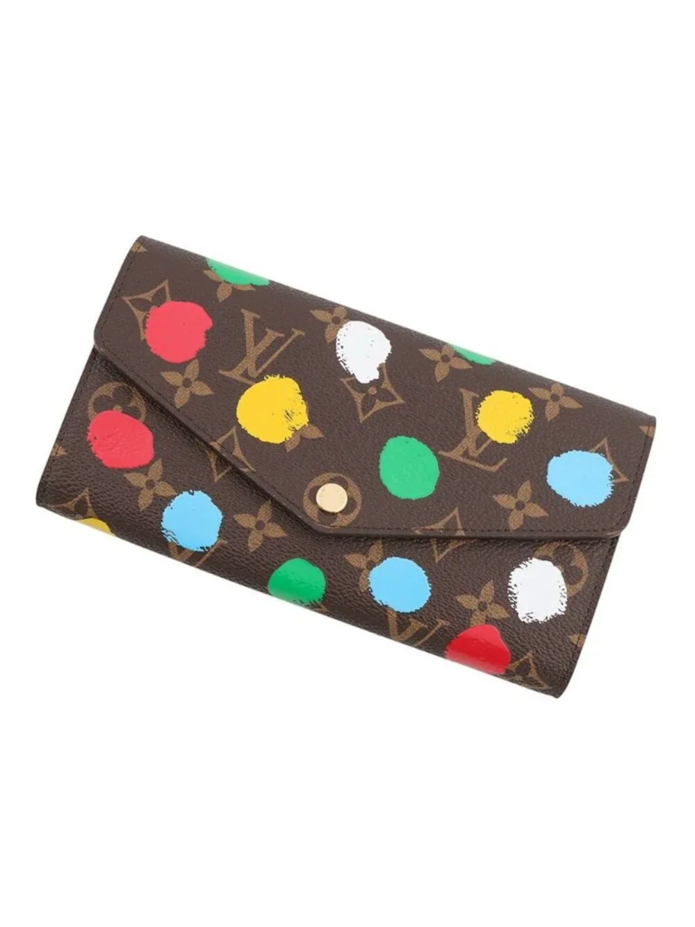 Louis Vuitton Wallet Monogram Painted Dot LV YK Portefeuille Sarah Yayoi Kusama